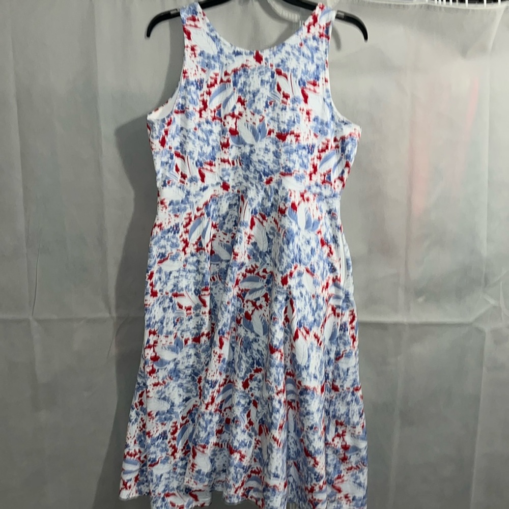 Chaps midi dress light blue, white and red - Picture 11 of 12